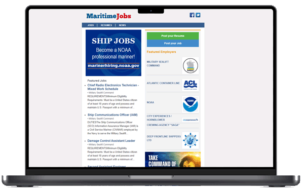 Maritime Jobs E-News sample